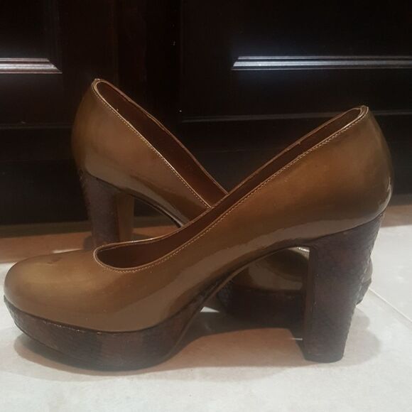 DONALD PLINER Patent & Snakeskin Heels- Size 7 1/2‎ - Picture 4 of 7